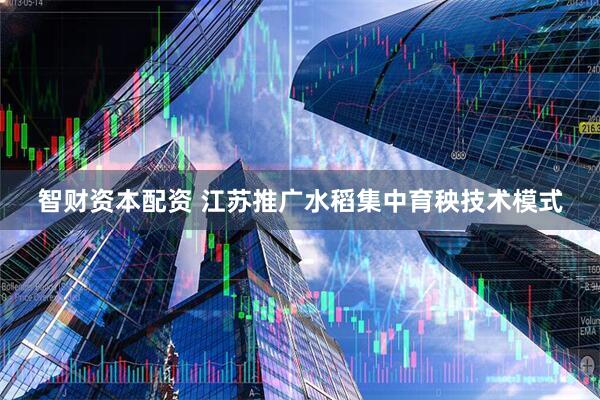 智财资本配资 江苏推广水稻集中育秧技术模式