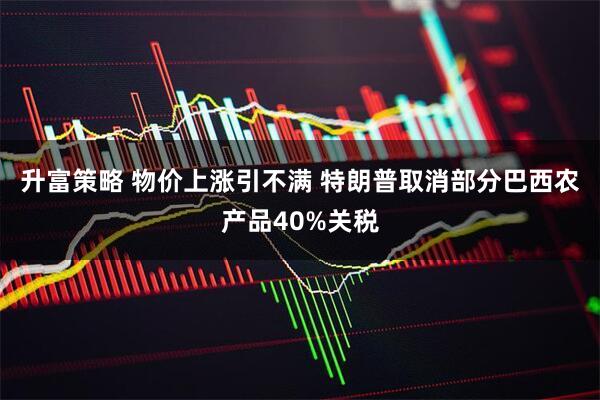 升富策略 物价上涨引不满 特朗普取消部分巴西农产品40%关税
